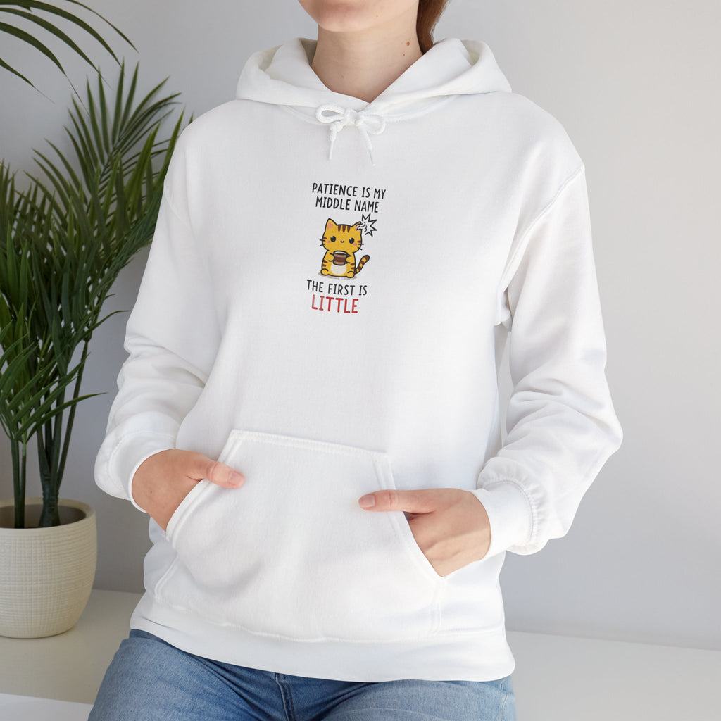 Hoodie - "Patience Is My Middle Name, The First Is Little" Cute Tiger Graphic