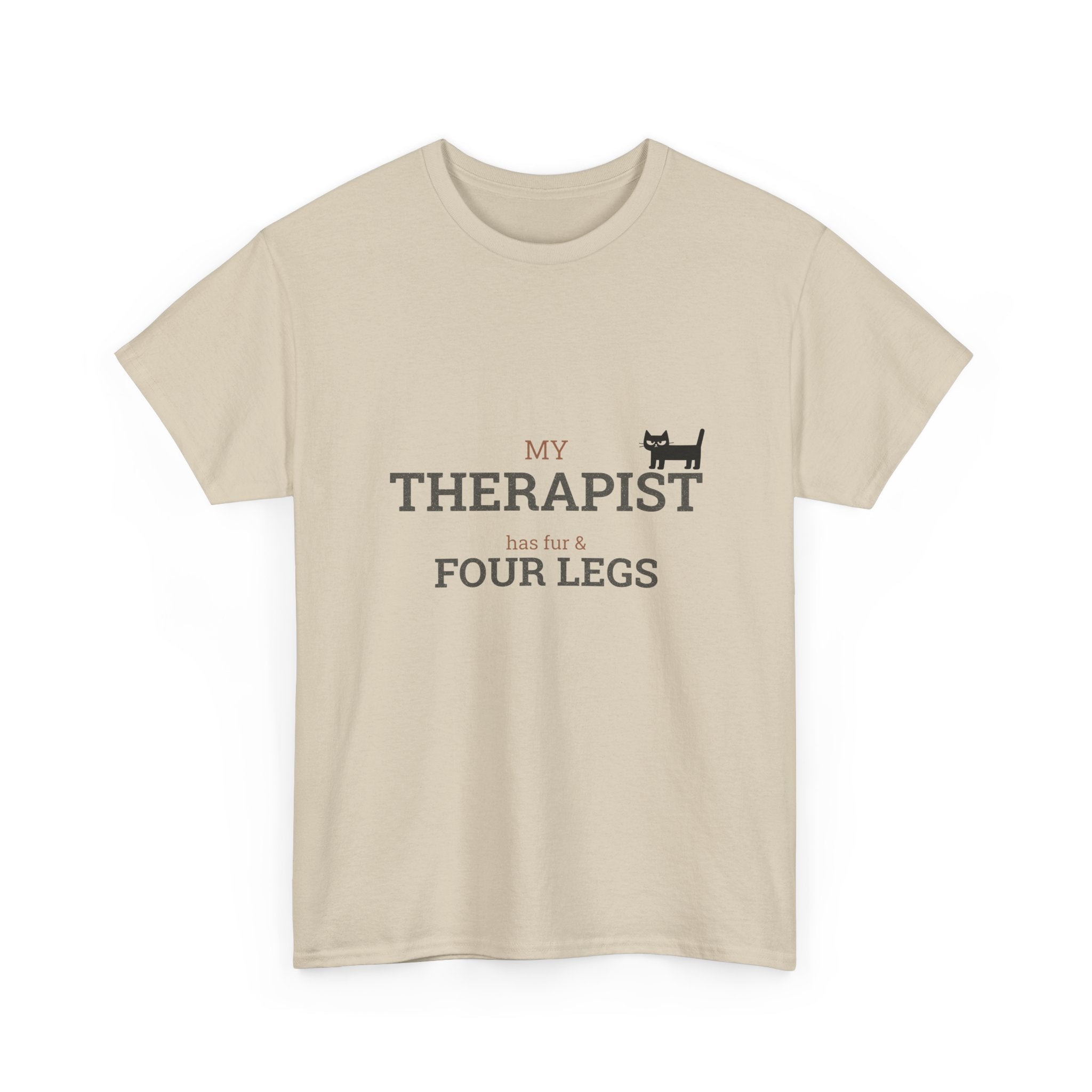 My Therapist Has Four Legs T-Shirt | Cat Pet Lover Tee