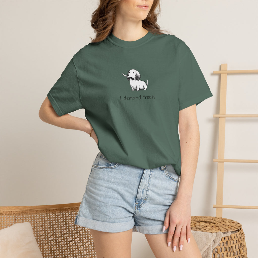 I Demand Treats Unisex T-Shirt - Playful Dog Graphic Tee for Pet Lovers