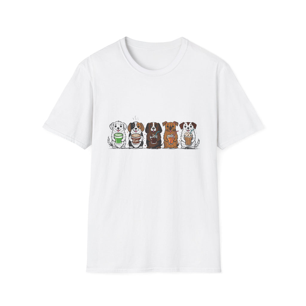 Cute Dachshund Lineup T-Shirt — Cartoon Wiener Dog Crew Graphic Tee