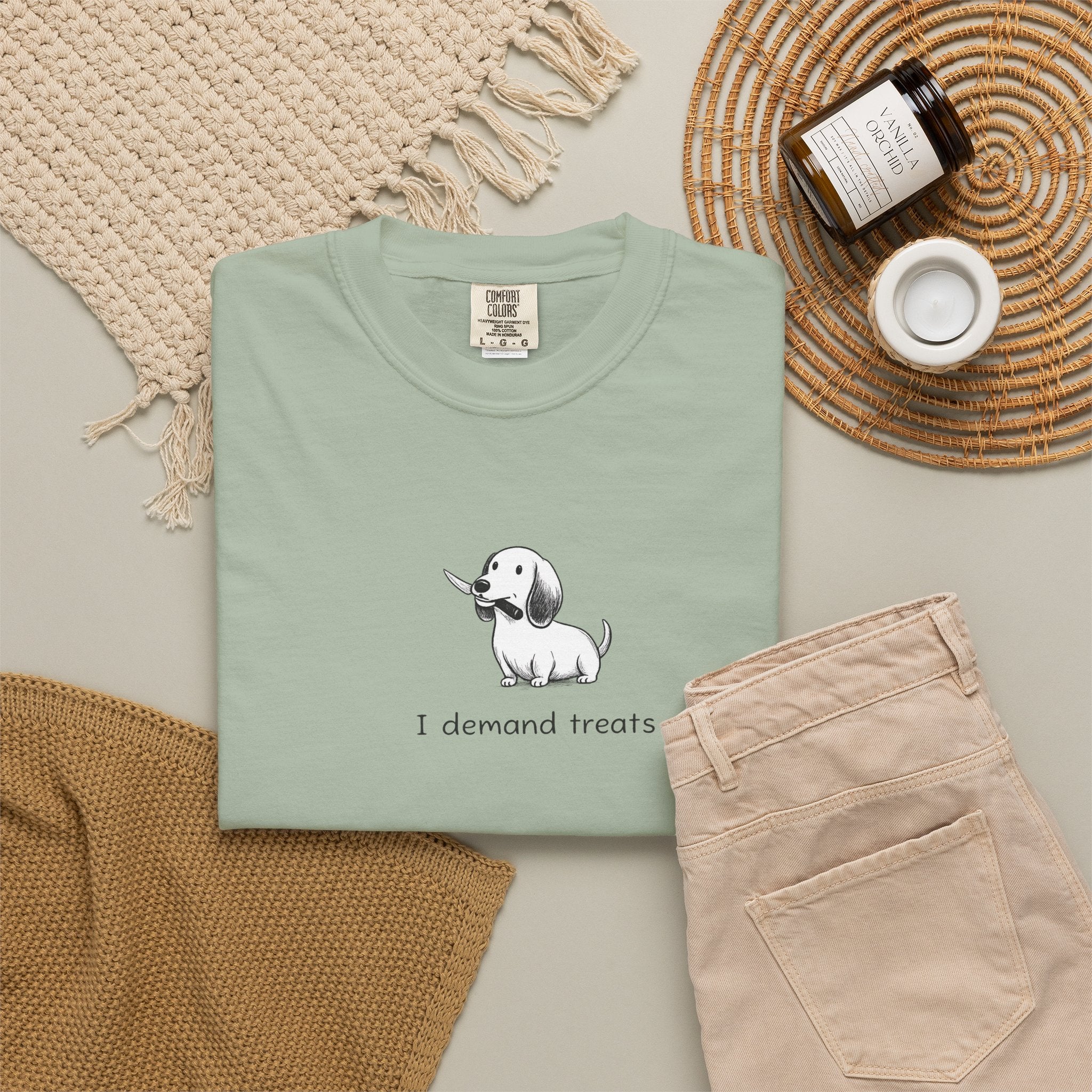 I Demand Treats Unisex T-Shirt - Playful Dog Graphic Tee for Pet Lovers