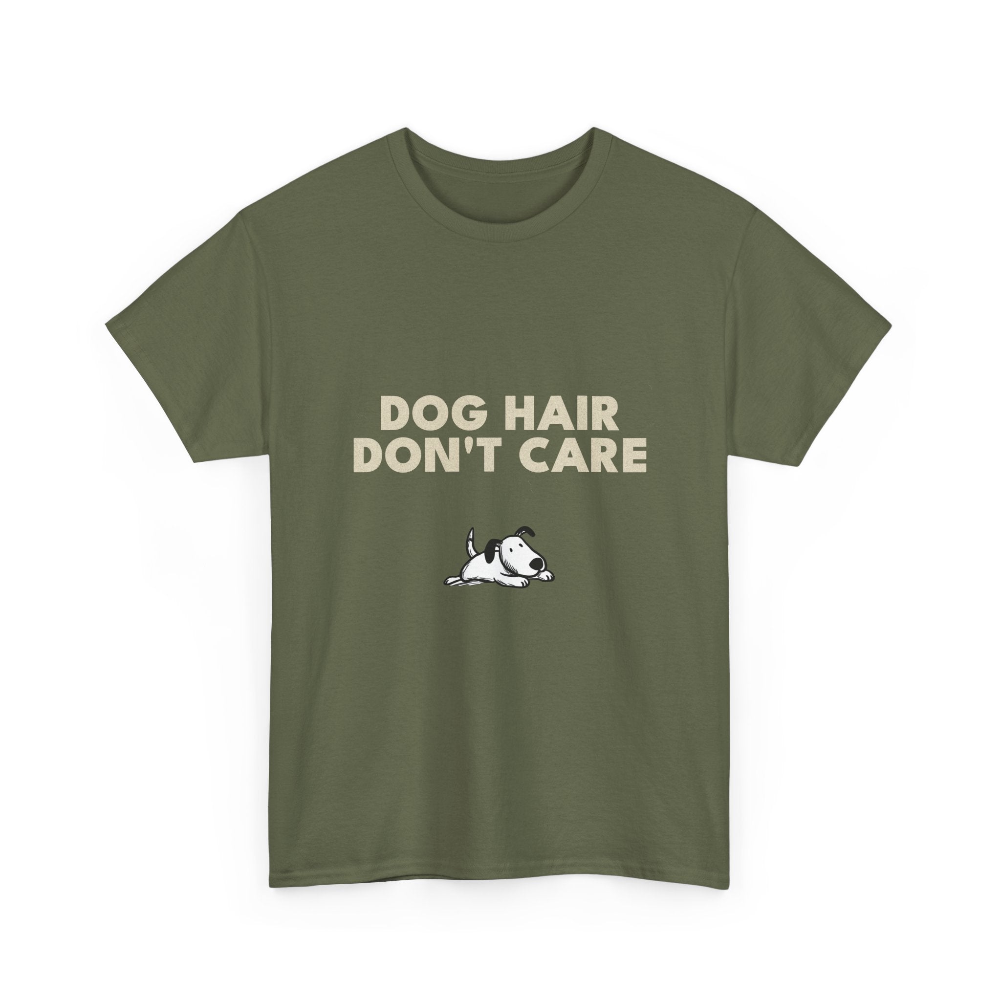 Dog Hair Don't Care T-Shirt | Funny Dog Lover Tee, Pet Mom Dad Shirt
