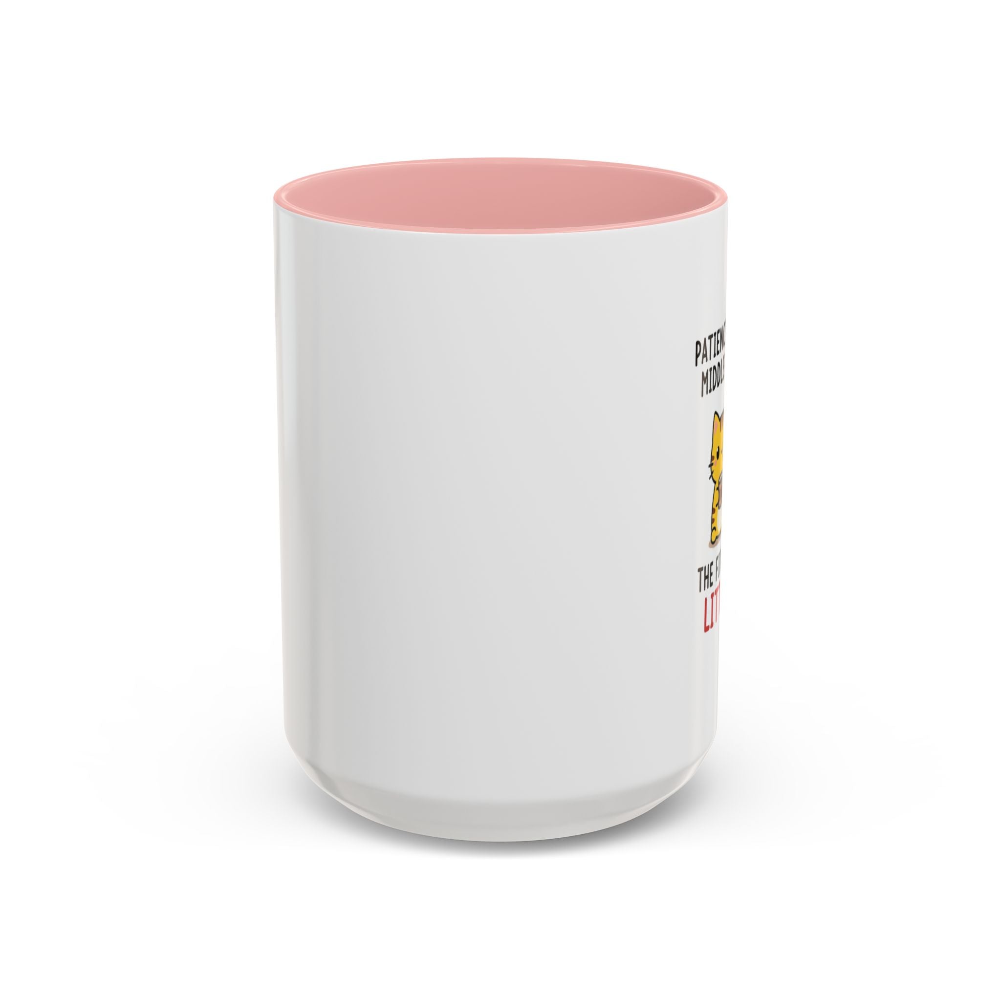 Coffee Mug — "Patience Is My Middle Name, The First Is Little" Cute Cat Coffee Cup