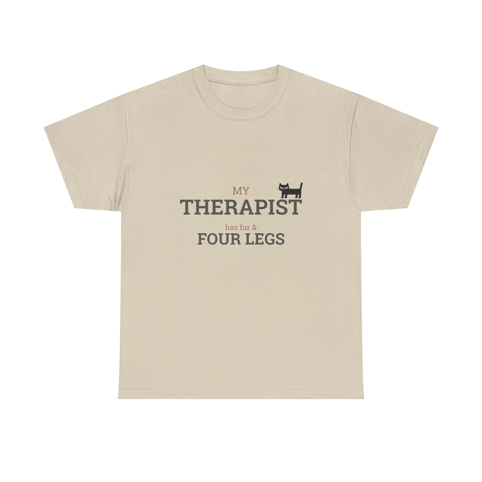 My Therapist Has Four Legs T-Shirt | Cat Pet Lover Tee
